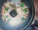 A picture of step 13 of No oven cheese pizza with wheat flour no yeast || pan pizza.