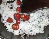 A picture of step 14 of Boondi Karhi.