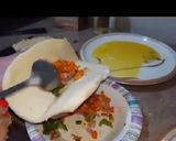 A picture of step 5 of French pita bread puff.