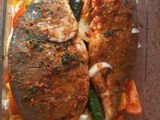 صينية سمك دينيس مشوي 🐠🐟🥔🍅