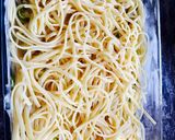 Foto del paso 6 de la receta: Tallarines con puerros y quesos