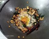 A picture of step 3 of Murmura Chivda (Puffed Rice Snack).