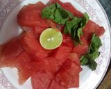 A picture of step 1 of Watermelon mojito 🍷.