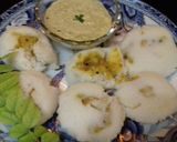A picture of step 3 of Stuffed idli healthy breakfast.