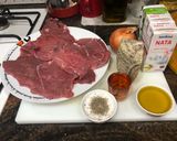 Foto del paso 1 de la receta Bistec de ternera en salsa de queso manchego