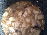 Risotto con pollo y champiñones
