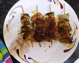 A picture of step 4 of Methi chicken tikka kabab.