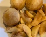 Hình bước làm 1 của món Trà đào (peach tea)