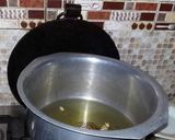 A picture of step 4 of Halwa puri    sehri special.