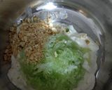 A picture of step 1 of Curd and Cucumber balls.
