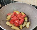 A picture of step 5 of OKRA with POPPY SEEDS or Posto Bhindi.