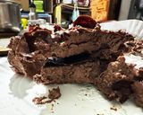 A picture of step 8 of Simple Air-Fried Yogurt Chocolate Basque Cake.