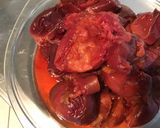 Une image de l'étape 1 de Compote de kiwis et pêches de vigne au rhum.