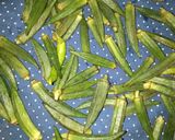 A picture of step 1 of Lady finger veg.