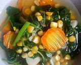 Foto langkah ke 10 dari resep SAYUR BAYAM, jagung manis, wortel.