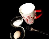 A picture of step 1 of Egg Milk natural remedy for cough and cold.