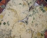 A picture of step 4 of Purple Baigan Bhaja.
