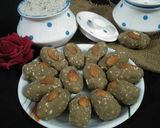 A picture of step 6 of Bajra-gud pinni.