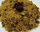 A picture of step 3 of Sambar Masala and Green Peas Rice.