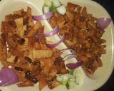 A picture of step 4 of Samosa sheets chips😋.