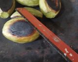 A picture of step 2 of Pointed guard/parwal chokha.