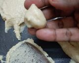 A picture of step 6 of Tricolour peanut katli.