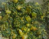 কলাইয়ের ডাল ভাজা দিয়ে ছোলার শাকের ঘন্ট(cholar saag recipe in Bengali) রেসিপির ধাপ 3 ছবি