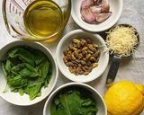 A picture of step 1 of Rackets & Balls Pesto Pasta Salad.