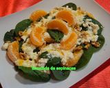 Foto del paso 4 de la receta Ensalada de espinacas con mandarina y queso con mermelada de naranja amarga