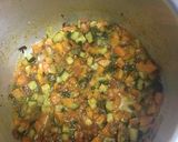 A picture of step 4 of Vegetable fried rice and vegetable stew.