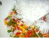 A picture of step 3 of Bell Pepper Fried Rice.