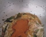 A picture of step 3 of Idli Sambhar with coconut chutney.