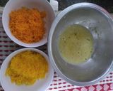 Foto del paso 1 de la receta: Omelette de calabaza y zanahoria relleno de acelga y queso