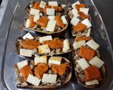 Foto del paso 4 de la receta Berenjenas rellenas de setas y sobrasada