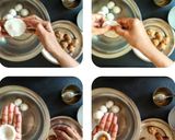 A picture of step 10 of Modak/ Kozhukattai with Coconut and Jaggery.