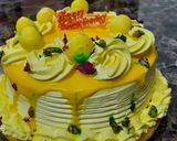 A picture of step 2 of Rasmalai cake.