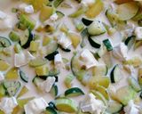 Une image de l'étape 4 de Quiche deux courgettes et fromage.