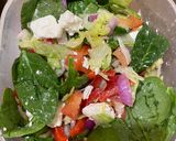 Foto langkah ke 4 dari resep Ikan goreng dan Greek Salad (RENDAH KARBOHIDRAT).