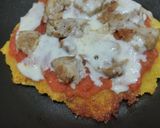 Foto del paso 8 de la receta: Arepizza🥯🌽🧀🍗🫓🥓🍅