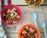 Gambar langkah 5 resipi Bubur Ayam Sempoi.