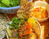 A picture of step 10 of Mi Quang with Shrimp, Pork, Ribs, and Eggs.