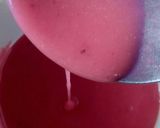 A picture of step 3 of Coloured chocolate ganache.