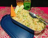 A picture of step 4 of Quick Herb Rice For Tiffin.