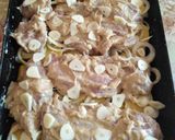 Mustáros - hagymás tarja vele sült burgonyával recept fázis 5 fotója