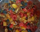 A picture of step 1 of Christmas plum cake.