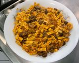 Une image de l'étape 17 de Nouilles aux crevettes et champignons au gingembre et curry.