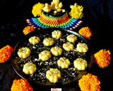 A picture of step 4 of Instant Kesariya Peda.