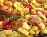 Une image de l'étape 5 de Poulet au four, poivrons et pdt, recette 🇮🇹.