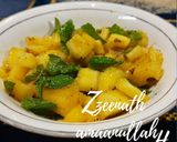 A picture of step 1 of Mango and Pineapple Salad.