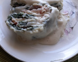 Foto del paso 11 de la receta: Pionono de acelga relleno de jamón y queso + salsa blanca 🔥